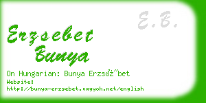 erzsebet bunya business card